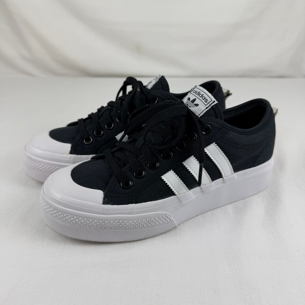 Adidas Nizza Women’s‎ Platform Sneakers, Black/whit, Size 9